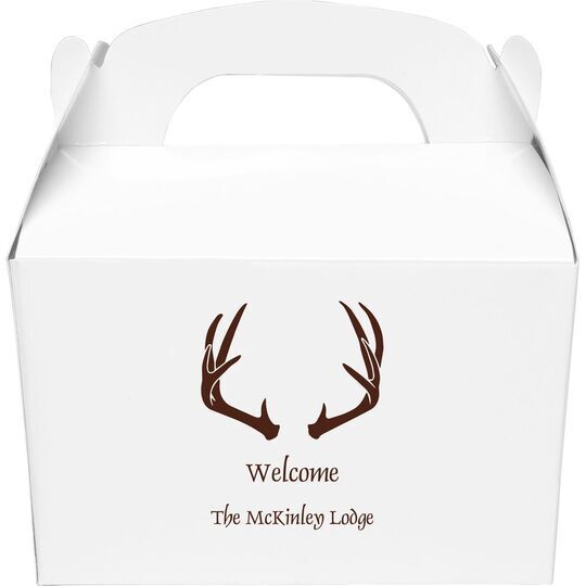 Antlers Gable Favor Boxes